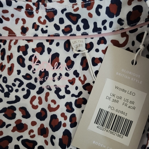NWT Boden Modern Classic Button-down Blouse in Leopard - Picture 5 of 5